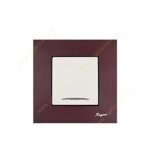 کلید و پریز رویان مدل یونیک با قاب رنگی طرح مکانیک