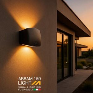 چراغ دیواری دوطرفه مدل SH-ABRAM 150 برند فوماگالی ایتالیا | نورپردازی مدرن فضای باز