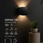 چراغ دیواری دوطرفه مدل SH-ABRAM 150 برند فوماگالی ایتالیا | نورپردازی مدرن فضای باز