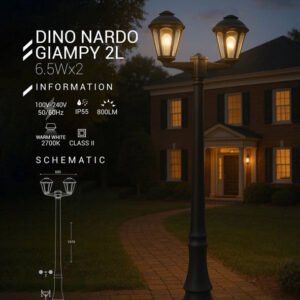 چراغ مسیر و محوطه Fumagalli SH-DINO NARDO GIAMPY 3L | 2L | نورپردازی لوکس و مقاوم
