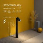 چراغ فضای باز، چراغ فوماگالی، Fumagalli SH-STEVEN BLACK، چراغ حیاطی ضدآب، نور آفتابی فضای بیرون، چراغ باغی مدرن، چراغ رزینی، چراغ ایتالیایی فضای باز، فوماتک FUMATECH، چراغ فضای بیرونی لوکس