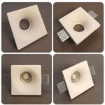 فریم هالوژن گچی با طراحی مدرن و نصب در کناف-قاب هالوژن گچی رنگ‌پذیر-فریم سقفی گچی با پخش نور دارک‌لایت-فریم هالوژن گچی مناسب لامپ پایه استارتی و سوزنی