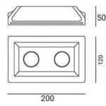 فریم هالوژن گچی با طراحی مدرن و نصب در کناف-قاب هالوژن گچی رنگ‌پذیر-فریم سقفی گچی با پخش نور دارک‌لایت-فریم هالوژن گچی مناسب لامپ پایه استارتی و سوزنی