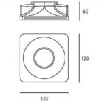 فریم هالوژن گچی با طراحی مدرن و نصب در کناف-قاب هالوژن گچی رنگ‌پذیر-فریم سقفی گچی با پخش نور دارک‌لایت-فریم هالوژن گچی مناسب لامپ پایه استارتی و سوزنی